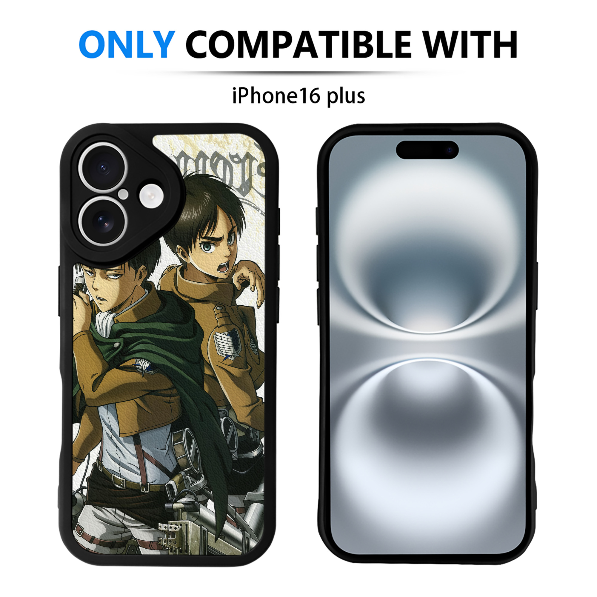 （画像用） 進撃の巨人 Attack on Titan 【iPhone 16シリーズ対応】シリコンスマホケース（レザー調） 材質：シリコン